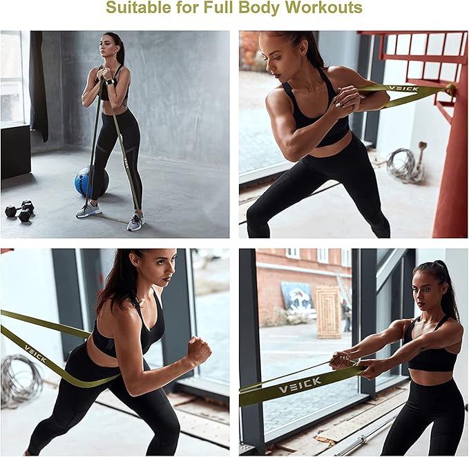 VEICK Resistance Bands for Working Out, Exercise Bands, Workout Bands, Pull Up Assistance Bands, Long Heavy Stretch Bands Set for Men and Women, Power Weight Gym at Home Fitness Equipment-StrideForce Fitness