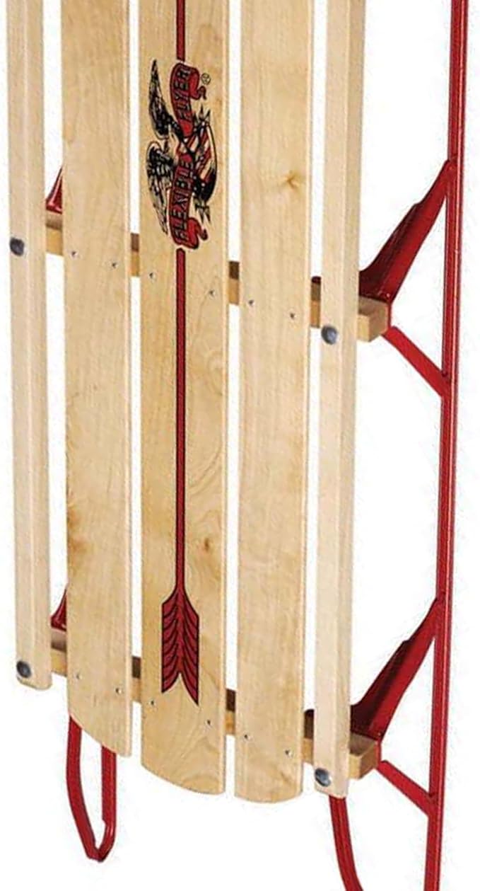 Flexible Flyer Metal Runner Sled. Steel & Wood Steering Snow Slider-StrideForce Fitness