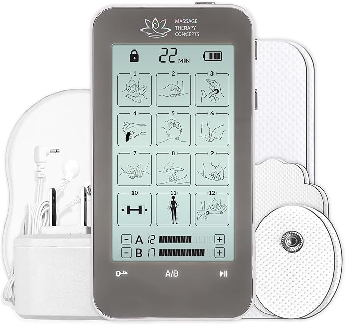 TENS Unit Muscle Stimulator - Non-Invasive EMS Therapy Machine for Neck, Shoulder & Back Pain Relief, Sciatica, Arthritis - Safe & Portable with 12 Modes & 20 Intensity Levels