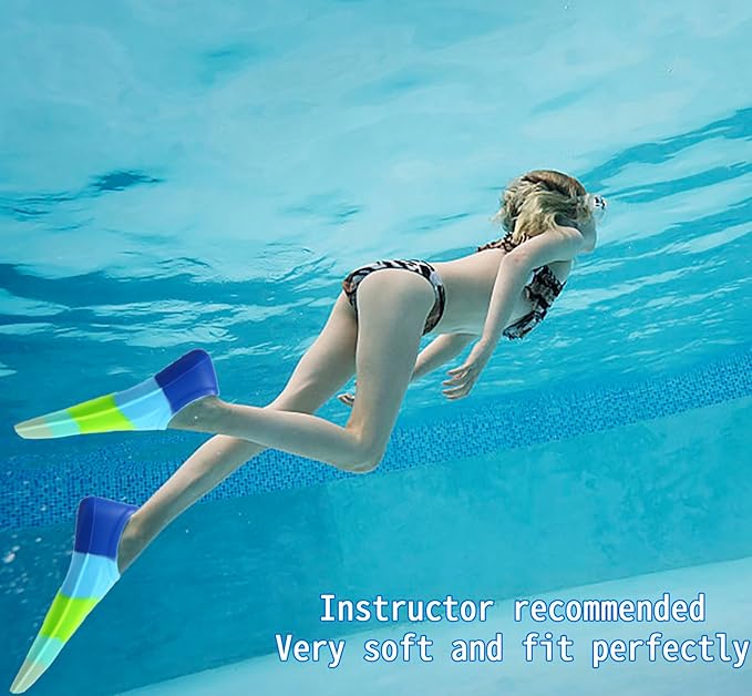 Kids Swim Fins,Short Comfortable Flippers for Lap Swimming and Training for Child,Girls,Boys,Beginners-StrideForce Fitness