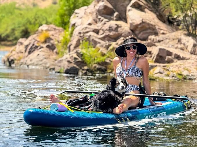 11'6"/11'/10' Inflatable Paddle Board with Complete Accessories, Versatile Premium Paddle Boards for Adults/Youth, Stand Up Paddle Board Polar/Wave/Sunny Wave Collection-StrideForce Fitness