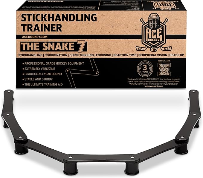 The Snake Trainer - Lightweight Stickhandling Training Tool - Hockey Training Equipment for Puck Control, Reaction Time and Coordination - Portable, Durable and Adjustable-StrideForce Fitness