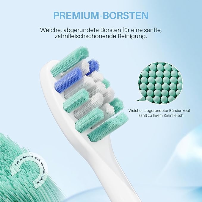 PERECT Soft Replacement Toothbrush Heads 6-Pack for Philips Sonicare Click-On Models – Fits 4100, 5100, 6100, 9023, W Optimal Plaque Control, Not Compatible with Essence/E-Series or Philips One