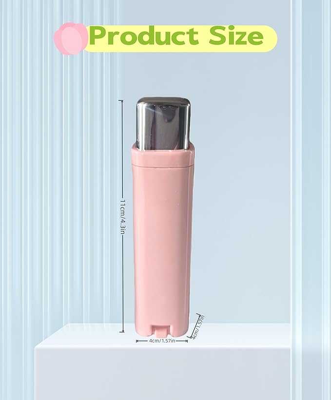 Portable Floss Dispenser, Upgrade Refillable Floss Pick Dispenser with 100 Picks, Automatic Dental Floss Pick Case, Refillable Floss Pick Box for Teeth Cleaning and Oral Care, Travel (Pink)