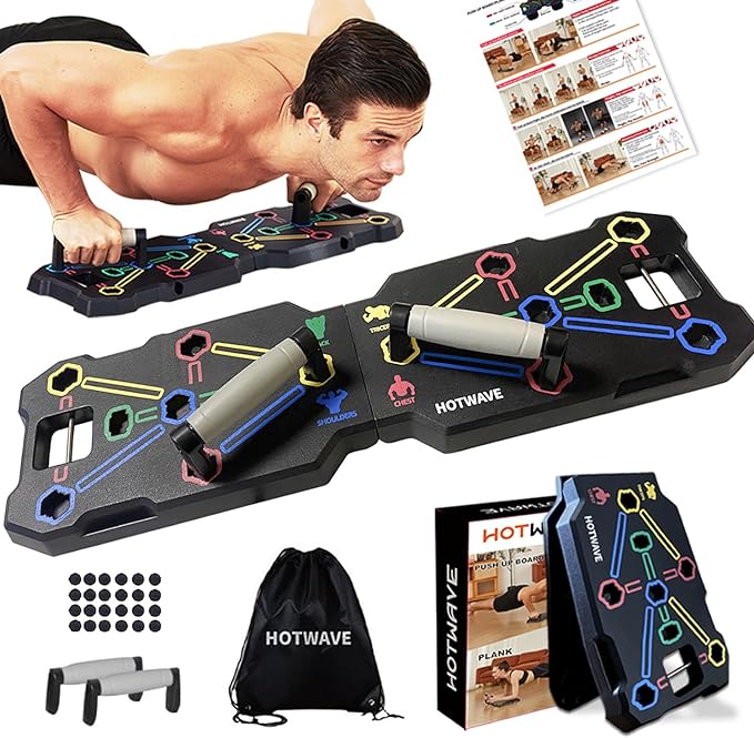 HOTWAVE Portable Workout Equipment with 20 Gym Accessories.Push