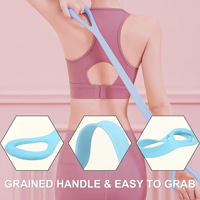 LEZER Figure 8 Resistance Band, Fitness Elastic Rope, Execrise Workout for Arm, Back, Chest and Shoulder, Yoga, Pilates, Stretching, Physical Therapy Equipment-StrideForce Fitness