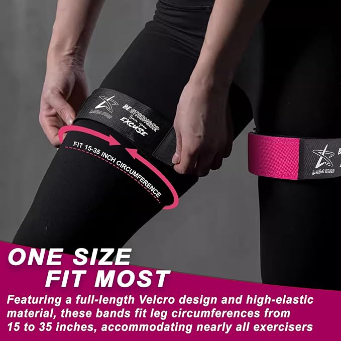 BFR Occlusion Bands for Women Glutes,Blood Flow Restriction Bands for Legs, Butt & Hip Building, Workouts, Best Fabric Resistance Bands for Squat Butt & Thigh