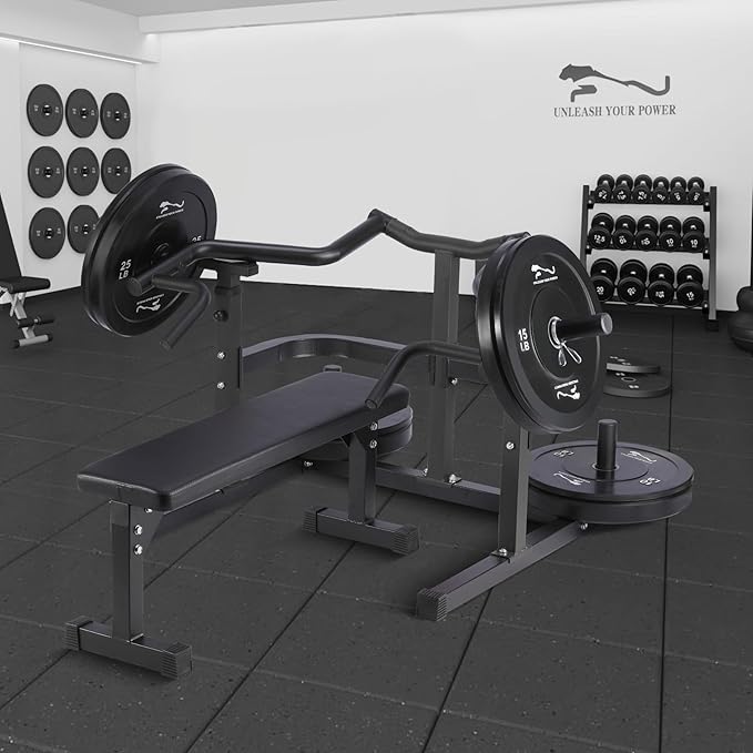 Chest Press Machine, Weight Bench Press Machine, Adjustable Flat Incline Bench with Independent Converging Arms, Multifunctional Bench Press Rack for Home Gym Equipment-StrideForce Fitness