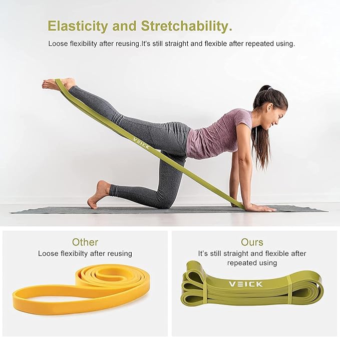 VEICK Resistance Bands for Working Out, Exercise Bands, Workout Bands, Pull Up Assistance Bands, Long Heavy Stretch Bands Set for Men and Women, Power Weight Gym at Home Fitness Equipment-StrideForce Fitness
