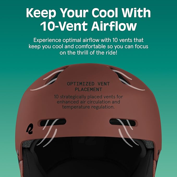 Retrospec Comstock Ski Helmet - Snowboard Helmet for Adults & Youth - Adjustable Fit Snow Helmet with Protective Shell and Breathable Vents for Men, Women, Boys & Girls-StrideForce Fitness