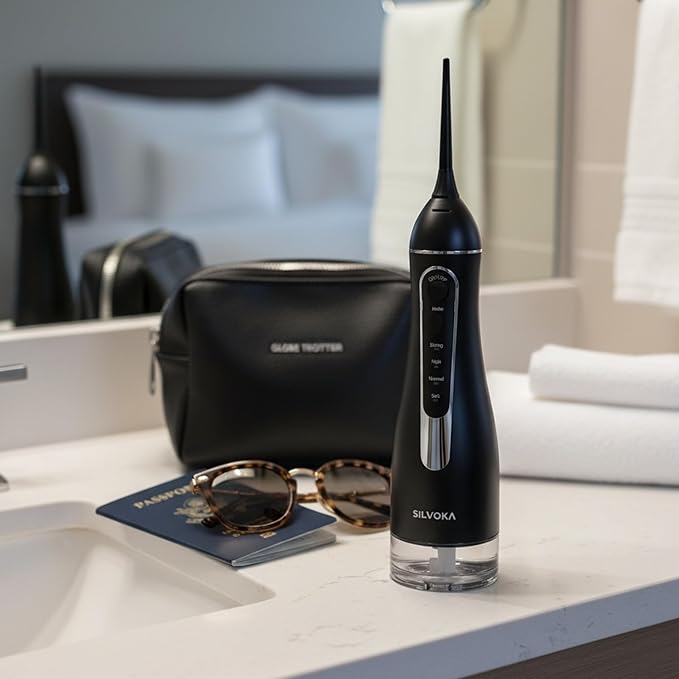 Water Flosser for Teeth, Cordless Oral Irrigator, Portable Dental Flosser with 300ML Tank, 4 Cleaning Modes, IPX7 Waterproof, Rechargeable Water Floss Pick for Braces, Gum Care & Travel