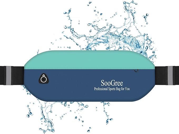 Slim Fanny Packs for Women Men,Waterproof Waist Pack with Reflective Strip Adjustable Strap,Running Belt for Sports Workout Cycling Hiking, Casual Hands-Free Wallets Phone Bag (Style 5)-StrideForce Fitness