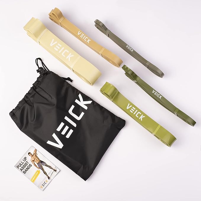 VEICK Resistance Bands for Working Out, Exercise Bands, Workout Bands, Pull Up Assistance Bands, Long Heavy Stretch Bands Set for Men and Women, Power Weight Gym at Home Fitness Equipment-StrideForce Fitness