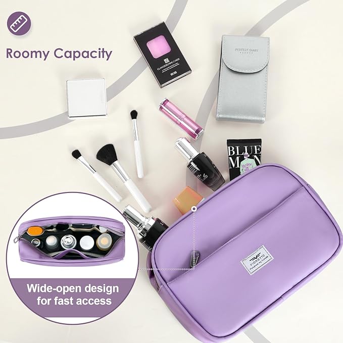 FIORETTO Womens Gym Tote Duffle Bag with Toiletry Bag, Sports Duffel Overnight Hospital Workout Carry on Bag for Girls with Wet Pocket & Shoe Compartment, Ideal for Travel, Swimming, Dance Purple-StrideForce Fitness