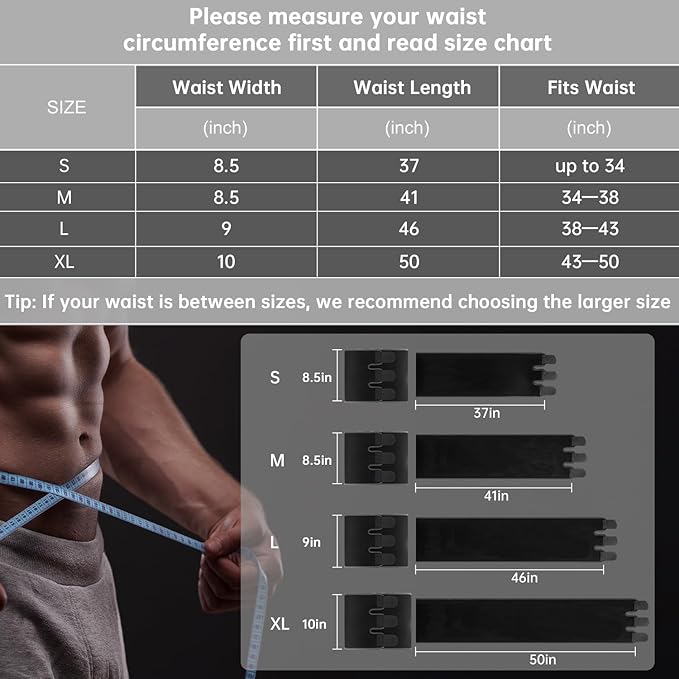 RIYA Waist Trimmer Sweat Waist Trainer for Women and Men Waist Sweat Belt Band Belly Stomach Wrap-StrideForce Fitness