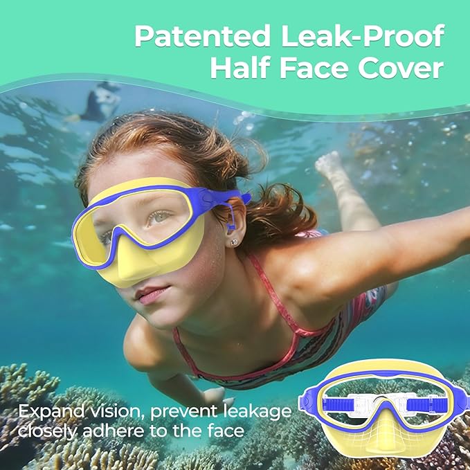 Swim Goggles for Kids 3-15 with Earplugs Large Frame Anti-Fog/UV Swimming Goggles for Boys Girls Toddler 2PCS-StrideForce Fitness