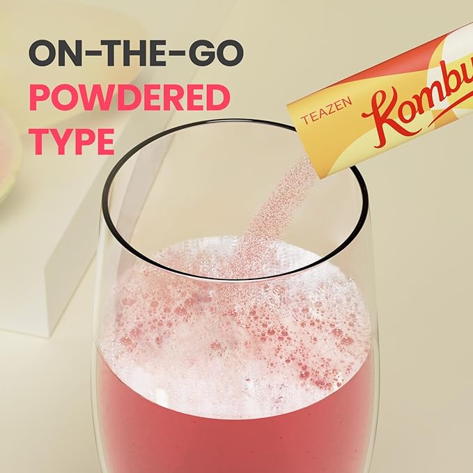 TEAZEN Mango Guava Kombucha Tea, Hydration Drink Mix, Sugar Free, Live Probiotics & Prebiotics, 30 Sticks, 5.29oz-StrideForce Fitness