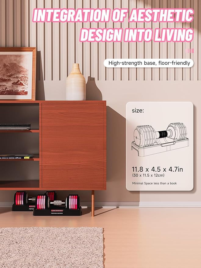 Adjustable Dumbbells Set 12.5LB/22.5LB Pair, 1-Sec Fast Adjustable 5 Weights by Turning Handle, Premium Comfort Non-slip Metal Dumbbells with Tray, Compact Size for Full Body Home Workout-StrideForce Fitness