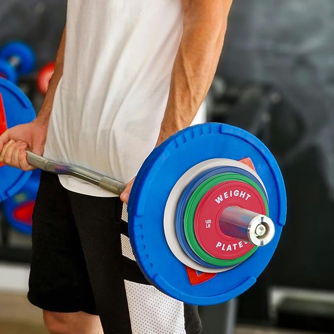 2 In Change Plates 1.25LB 2.5LB 5LB 10LB Fractional Weight Plates,Bumper Plates for Weight Lifting,Strength Training Gym Home,Rubber Coating-StrideForce Fitness