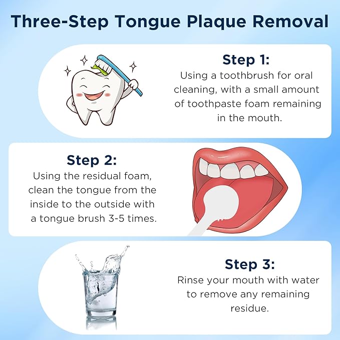 Tongue Brush (6 Pack), Tongue Cleaner for Adults & Kids, Oral Hygiene Essentials