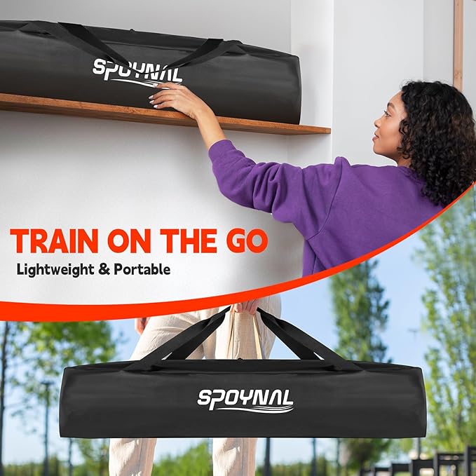 Baseball Auto Soft Toss Trainer with Rebound Net - Adjustable Height 52"-72", 8-Ball Capacity, 6/8/10s Auto-Drop, Rebound Net & Carry Bag - for Baseball & Softball Training Equipment-StrideForce Fitness