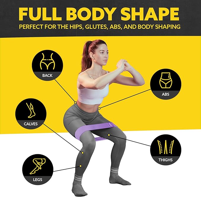 Fabric Resistance Bands for Legs - Workout Bands Resistance Bands for Men and Women - Booty Bands for Working Out - Exercise Bands Resistance Bands Set - Elastic Bands for Exercise-StrideForce Fitness