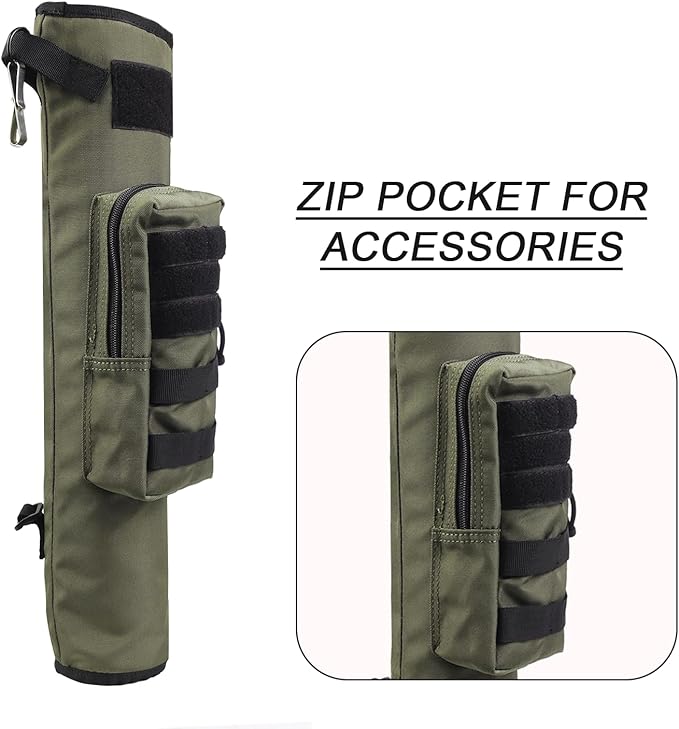 KRATARC Archery Lightweight Back Arrow Quiver Dual Use Foldable Compact Hip Arrows Bag with Molle System Pocket Hanged for Target Shooting Hunting-StrideForce Fitness