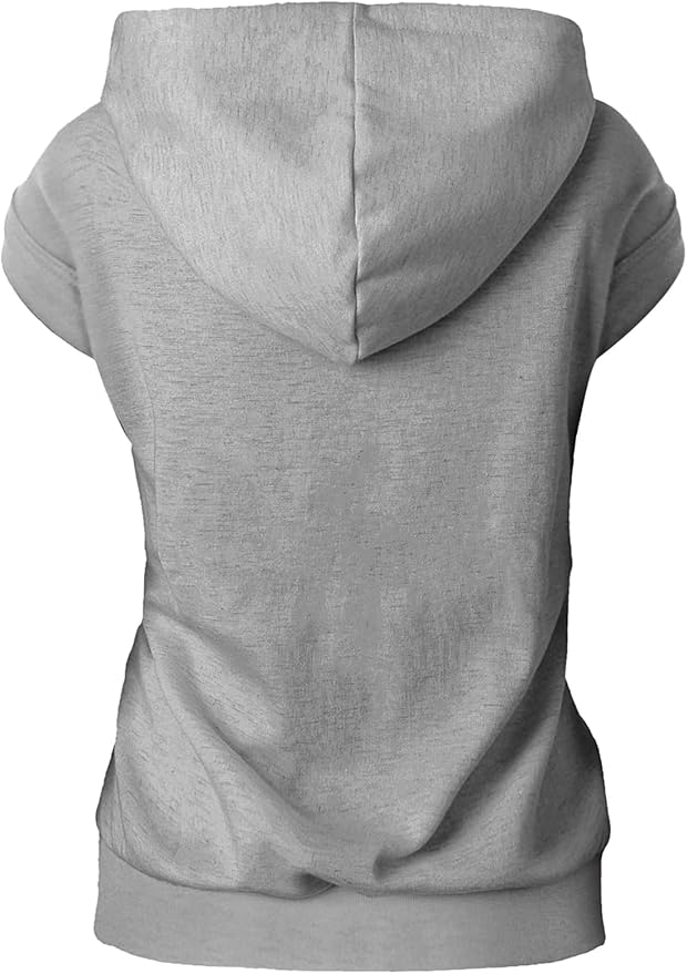 GIVON Women's Lightweight Hooded Vest Sleeveless 1/4 Zip Pullover Casual Hoodie Sweatshirt with Pockets