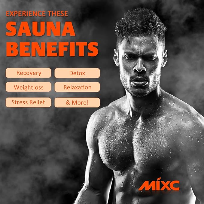 MIXC Upgraded Infrared Sauna Box for Relaxation,Detoxification,Dry steam Sauna Box for Home,Folding Chair,Multiple Layered Full Body Sauna Tent for Spa,Indoor,Outdoor,Gym-StrideForce Fitness