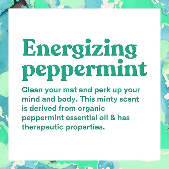 ASUTRA Yoga Mat Cleaner Spray Refill (Energizing Peppermint), 16 fl oz - No Slippery Residue, Organic Essential Oils, Deep-Cleansing for Fitness Gear & Gym Equipment-StrideForce Fitness