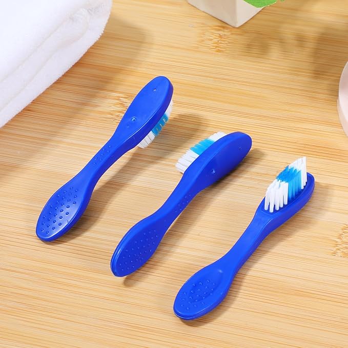 iplusmile 10Pcs Mini Handle Toothbrush Thumbprint, Portable Short Handle Soft Bristles Toothbrush for Travel Teeth Cleaning (9CM)