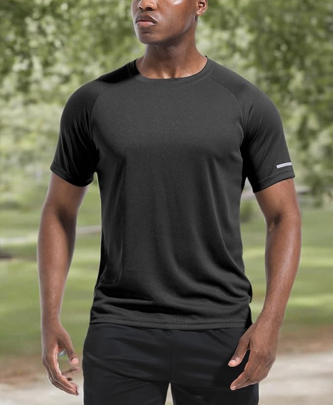 Boyzn 1, 3, 5 or 7 Pack Men's Workout Running Shirts, Dry Fit Moisture Wicking T-Shirt, Gym Athletic Short Sleeve Tee Shirts-StrideForce Fitness