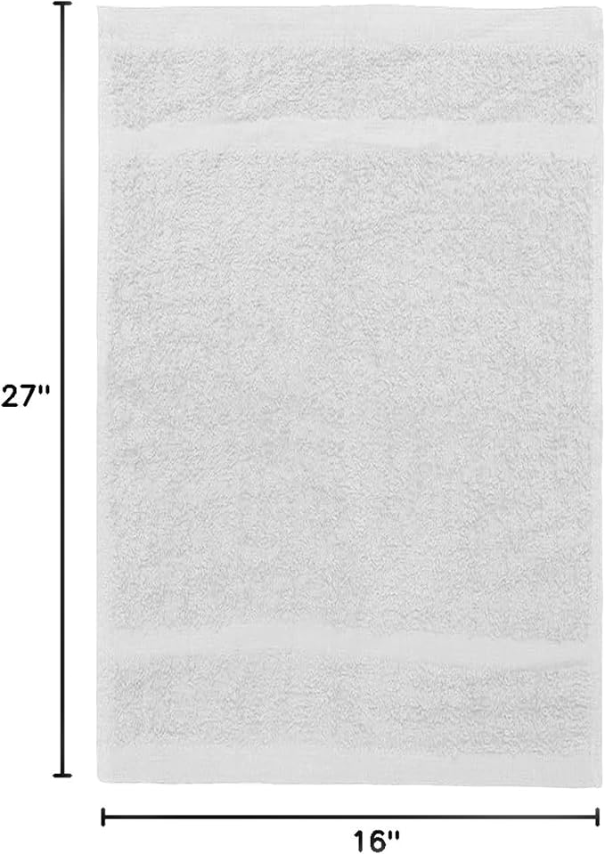 Avalon Salon Towel - White Hand Towels Bulk Pack of 24-100% Cotton Absorbent Spa, Facial & Gym Towels for Working Out - 16x27 Inches (Not Bleach Proof)-StrideForce Fitness