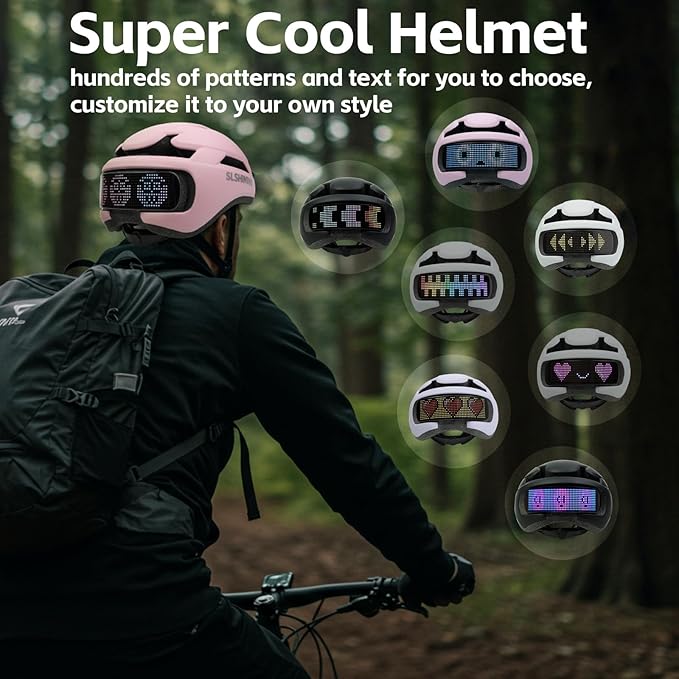 Smart Bike Helmet with Light: Bicycle Helmets for Adult Teens for Mountain & Road Cycling Electric Scooter Skateboard Skating-StrideForce Fitness