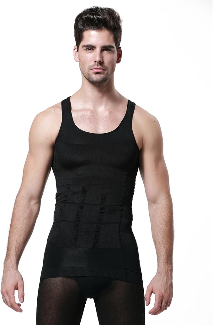 GKVK Mens Slimming Body Shaper Vest Shirt Abs Abdomen Slim-StrideForce Fitness
