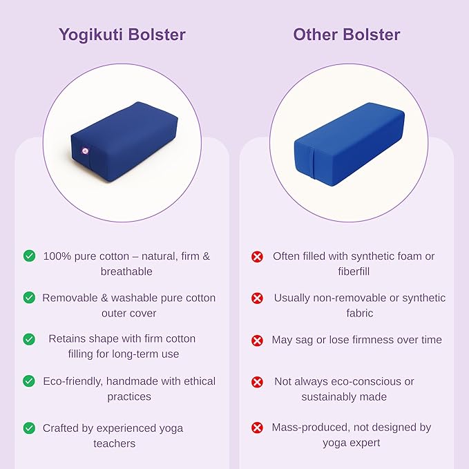 Rectangular Cotton Yoga Bolster, Yoga Pillow, Yoga Cushion, Yin yoga Bolster, Iyengar yoga bolster-StrideForce Fitness