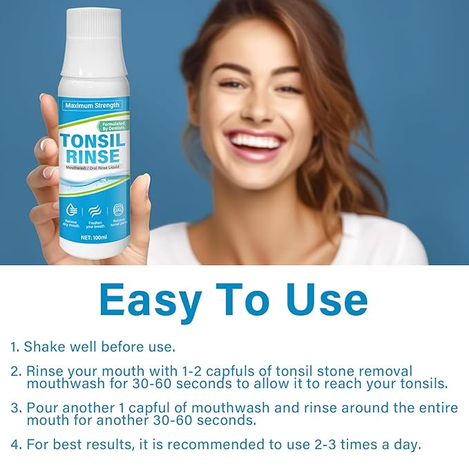 Tonsil Stone Mouthwash, Tonsil Stone Remover, 3 Count