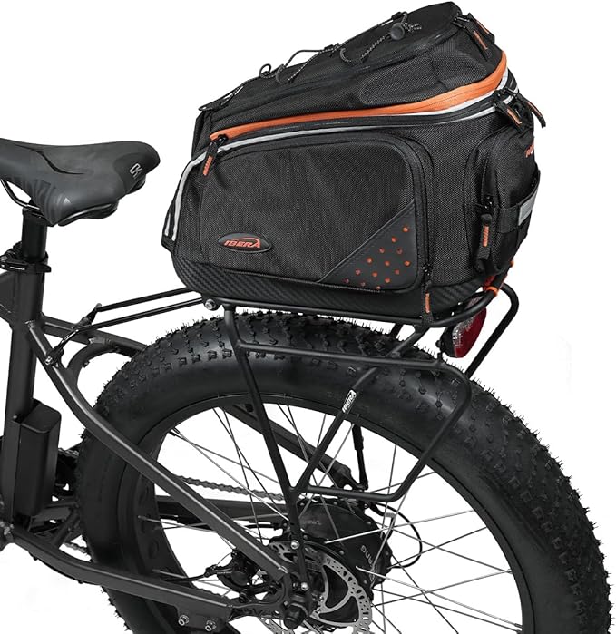 Ibera PakRak Touring Bicycle Seatpost/Disc/Non/Disc Rack and Quick Release Bag-StrideForce Fitness