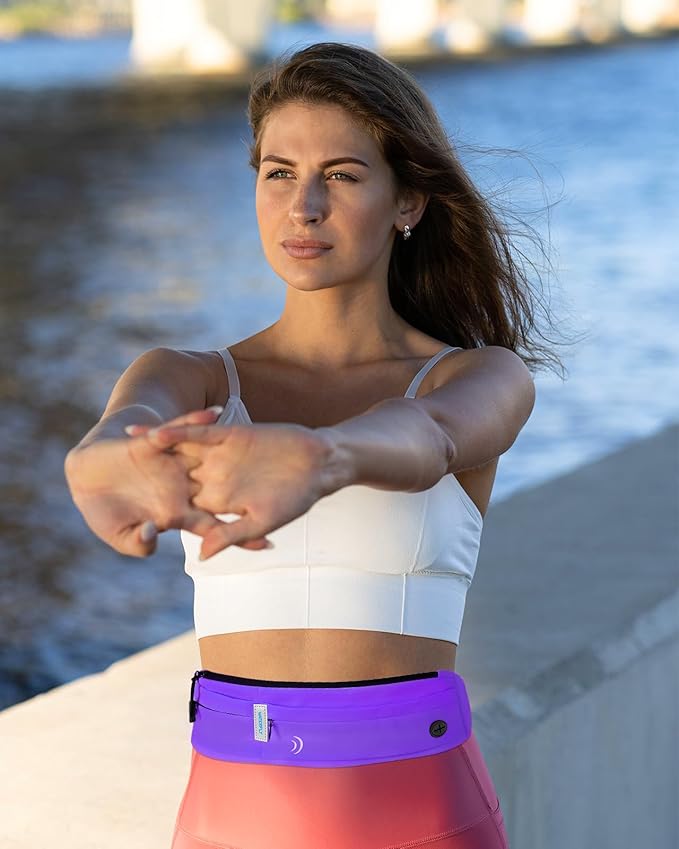 WATERFLY Running Belt Fanny Pack: Runner Marathon Jogging Waist Pack Sport Workout Exercise Fitness Phone Holder Belt for Men Women Jogger Slim Waistband-StrideForce Fitness