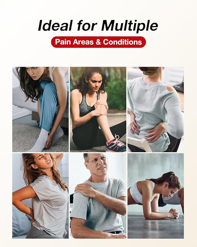 TENS Unit Muscle Stimulator for Pain Relief Therapy–Dual Channel 24 Modes TENS Machine&EMS Muscle Stimulator,Upgraded Large Screen Portable Muscle Stimulator for Back,Shoulder,& Neck Pain with 10 Pads-StrideForce Fitness