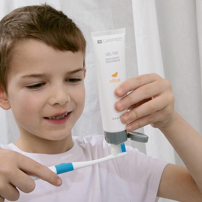 CariFree Gel 1100, Citrus Flavored, Anti-Cavity Fluoride Toothpaste with Nano Hydroxyapatite for pH Neutralization, Cavity Prevention & Enamel Protection, Dentist Recommended,(2.4 Ounce (Pack of 2)