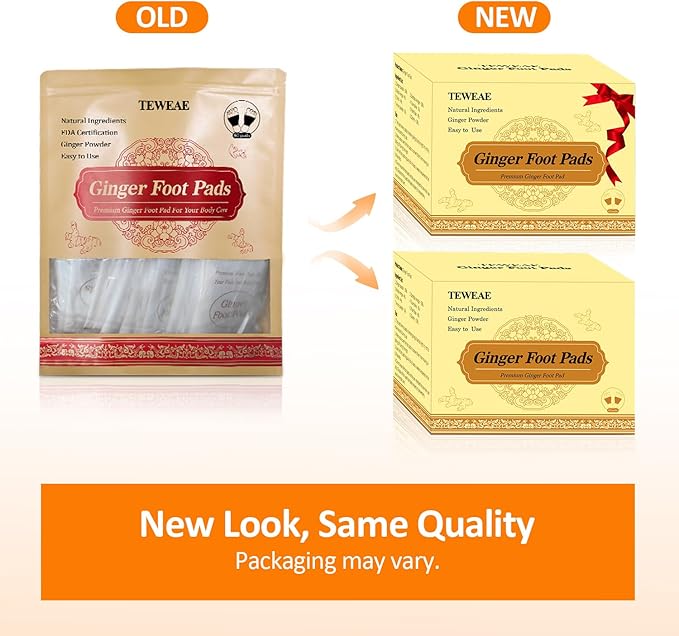 Foot Pads - 60Pads Pure Natural Ginger Powde Bamboo Vinegar Pads, Goodnight Foot Pads for Travel or Home Use-StrideForce Fitness