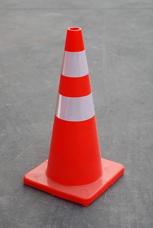 6, 9, 12, 18, 28 Inch Sports Training Traffic Cones - Durable Orange Cones for Soccer, Football, Basketball, Agility Drills, Parking, Safety, Road Use (Set of 12)-StrideForce Fitness