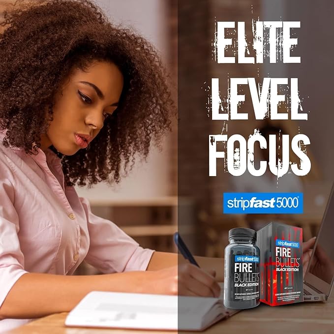 stripfast5000 Fire Bullets Black Edition Max Strength for Women and Men - Pack of 1-StrideForce Fitness