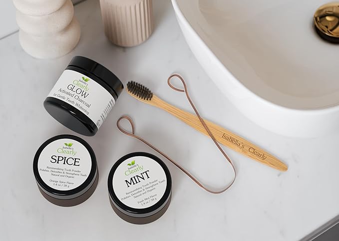 Isabella's Clearly 100% Pure Copper Tongue Scraper | Ayurvedic Metal Tongue Cleaner, BPA Free, for Adults and Kids | Natural Oral Care for Fresh Breath and Improved Oral Hygiene