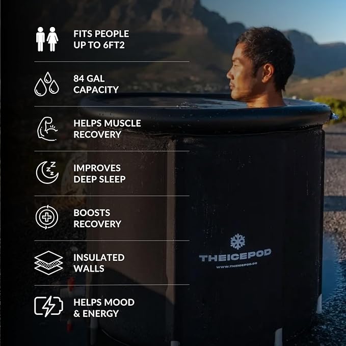 The Ice Pod – Portable Ice Bath for Recovery & Wellness – Collapsible Design with Thermal Lid – For Athletes & Everyday Cold Plungers - The Pod Company-StrideForce Fitness