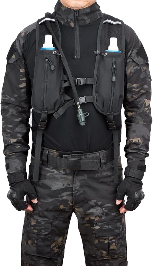 ATBP Running Hydration Vest Pack Tactical 3L Water Bladder Backpack Bag for Cycling Marathon Hiking Daypack Men & Women-StrideForce Fitness