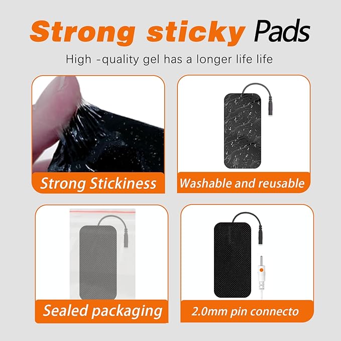 TENS Unit Electrode Pads TENS Pads Replacement Pads for TENS Unit Pads Electrodes for TENS Unit Replacement Pads 10PCS 2"x4" Adhesive Electrode Pads for AUVON TENS Unit Pads TENS 7000 Electrode Pads-StrideForce Fitness