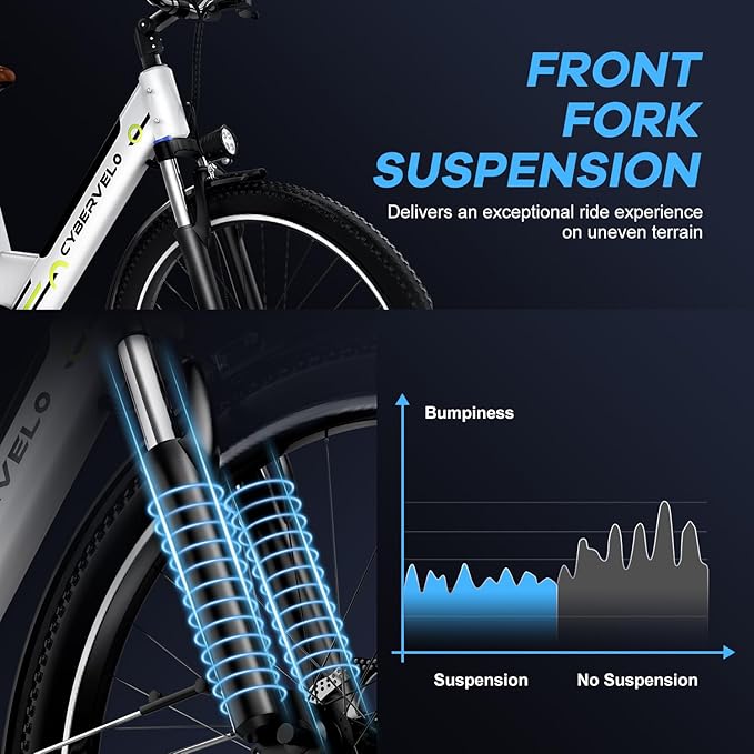 1000 Peak Electric Bike for Adults,up 80 Miles Removable Battery Ebike, 26" Electric E Bike with 7-Speed,Adult Electric Bicycles for Commute Beach Snow Womens All Terrain-StrideForce Fitness