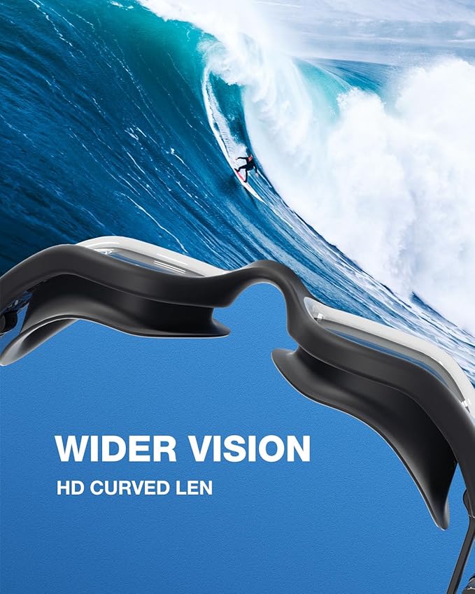 ZIONOR G1 Lite Swim Goggles with Swim Cap Comfortable Anti-fog Swimming Goggles Cap Set for Adult Men Women-StrideForce Fitness